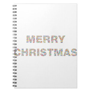 Merry Christmas Circles Prismatic 2 Notebook