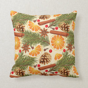 Merry Christmas Citrus and Spice Cushion