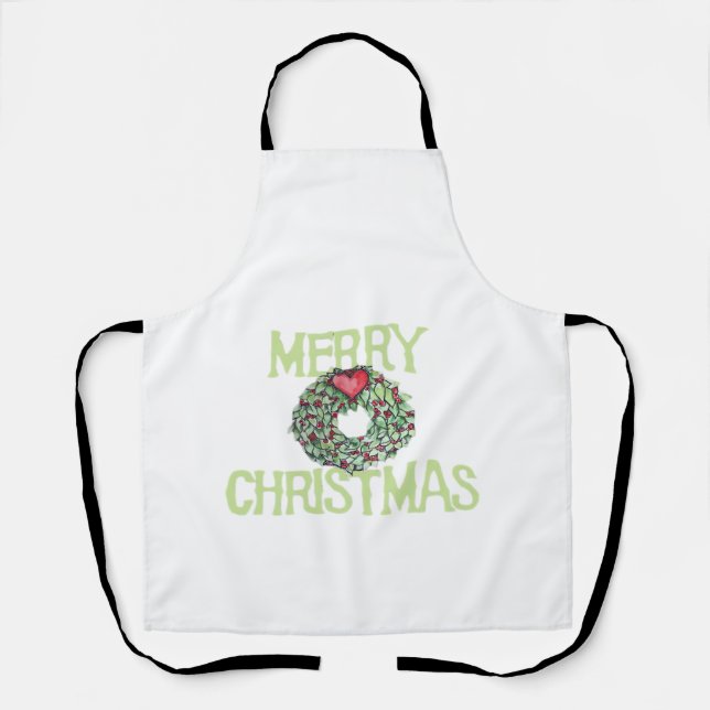 Merry Christmas Classic Apron (Front)