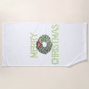 Merry Christmas Classic Beach Towel