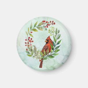 Merry Christmas Classic Cardinal  Magnet