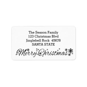 Merry Christmas Classic Label
