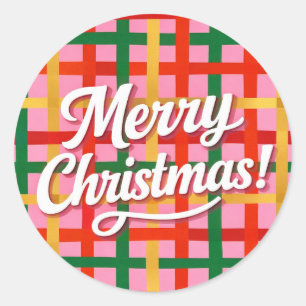 Merry Christmas Classic Round Sticker