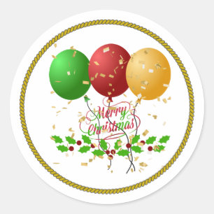 Merry Christmas Classic Round Sticker