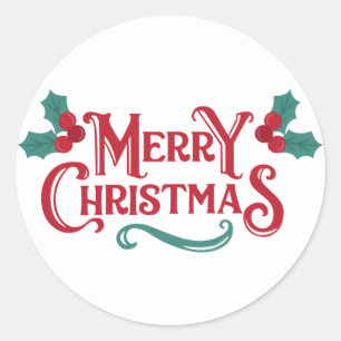 Merry Christmas     Classic Round Sticker