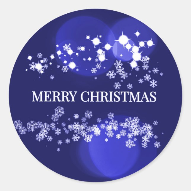 Merry Christmas Classic Round Sticker (Front)