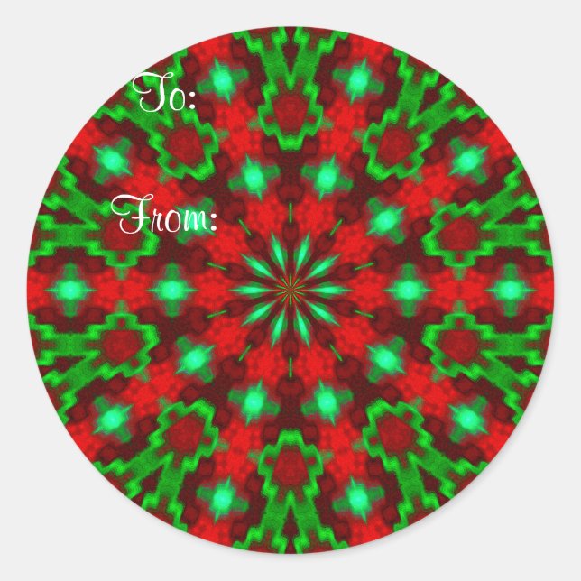 Merry Christmas_ Classic Round Sticker (Front)