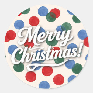 Merry Christmas Classic Round Sticker