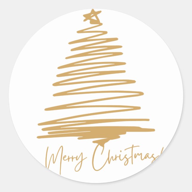 Merry Christmas      Classic Round Sticker (Front)