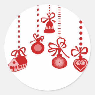 Merry Christmas Classic Round Sticker