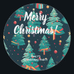 Merry Christmas Classic Round Sticker<br><div class="desc">Merry Christmas Classic Round Sticker</div>