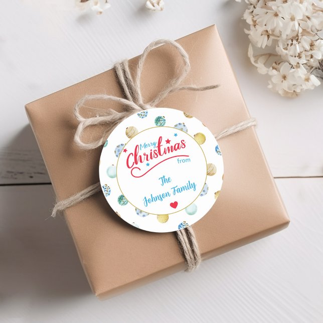 Merry Christmas  Classic Round Sticker (Creator Uploaded)