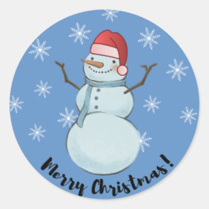 Merry Christmas Classic Round Sticker