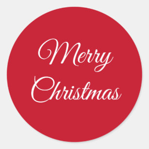 Merry Christmas Classic Round Sticker