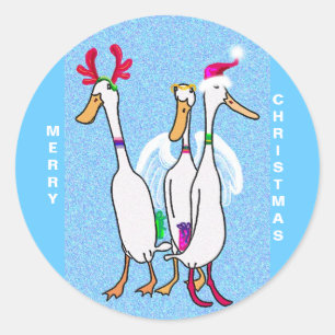 MERRY CHRISTMAS CLASSIC ROUND STICKER