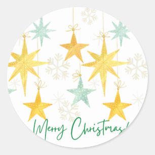 Merry Christmas Classic Round Sticker