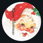 Merry Christmas Classic Round Sticker<br><div class="desc">Merry Christmas Classic Round Sticker</div>