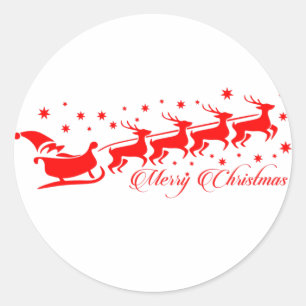Merry Christmas Classic Round Sticker
