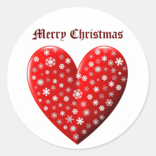 Merry Christmas Classic Round Sticker