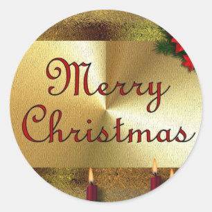 Merry Christmas Classic Round Sticker