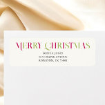 Merry Christmas Classic Vintage Ivory Return Address Label<br><div class="desc">Add a festive touch to your holiday mail with this elegant return address label. The heading "Merry Christmas" is beautifully styled in a classic vintage decorative serif font, setting a timeless, sophisticated tone. Below it, your address is presented in a refined serif font for a polished and professional finish. Perfect...</div>