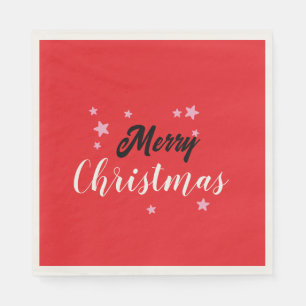 Merry Christmas Classical Unique Minimalist Plain Napkin