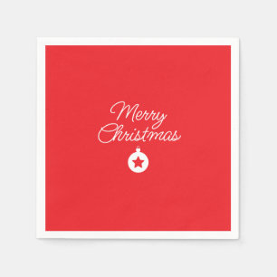 Merry Christmas Classical Unique Minimalist Plain Napkin