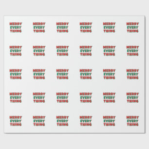 Merry Christmas Classical Unique Minimalist Plain Wrapping Paper