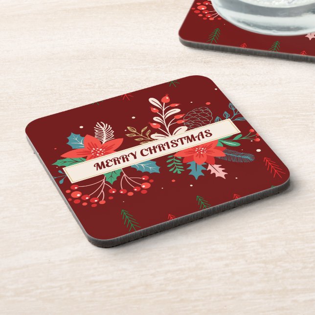Merry Christmas  Coaster (Left Side)