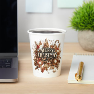 Merry Christmas Coesy Holiday Aesthet Paper Cups