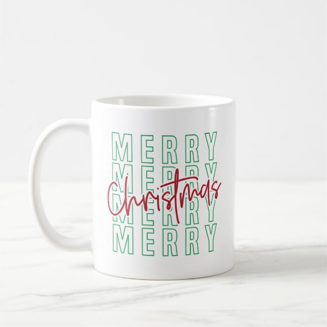 Merry Christmas Coffee | Festive Holiday Mug (Left)