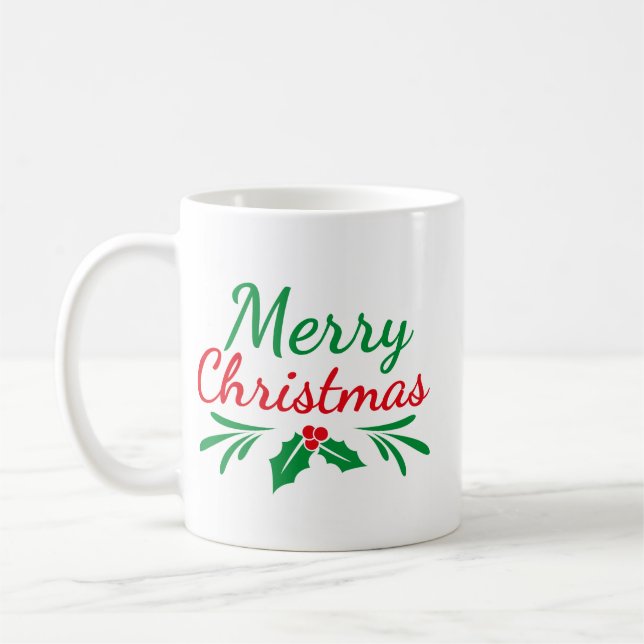 Merry Christmas Coffee Mug (Left)