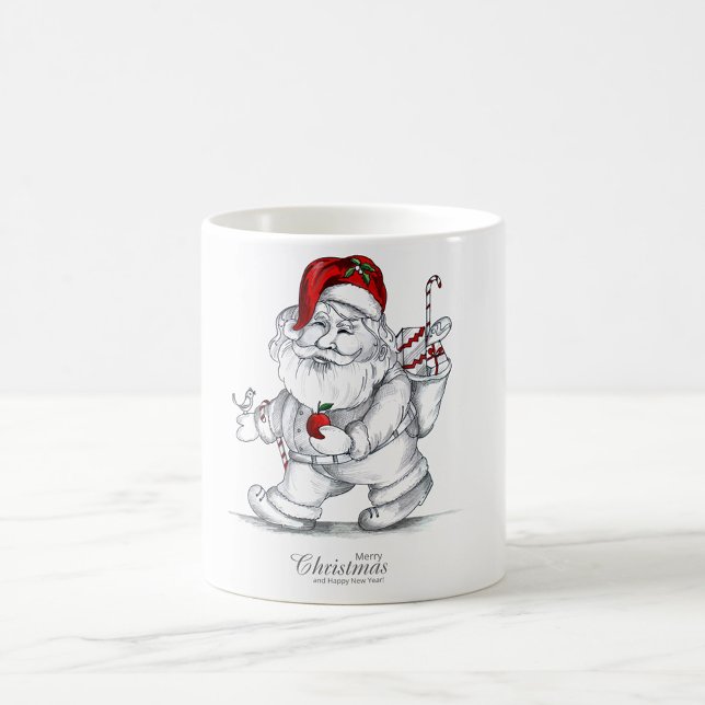 Merry Christmas Coffee Mug (A Christmas Illustration coffee mug!)