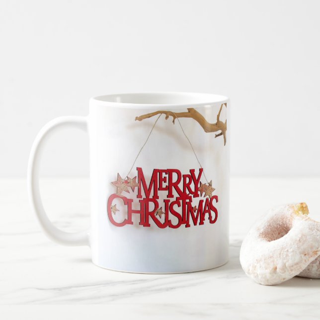 Merry Christmas Coffee Mug (With Donut)