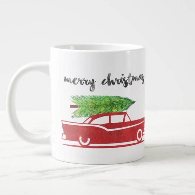 Merry Christmas Coffee Mug Retro (Left)