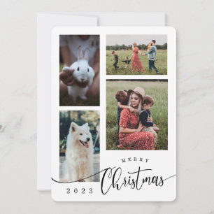 Merry Christmas  collage 4 Photo  Holiday Card