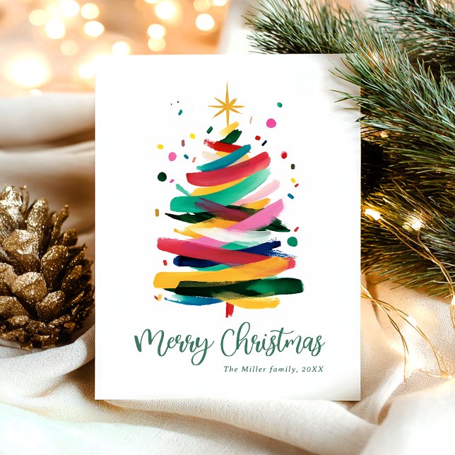 Merry Christmas Colorful Holiday Postcard (Creator Uploaded)