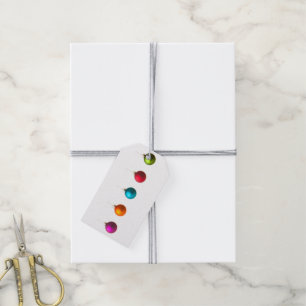 Merry Christmas colourful decoration with text Gift Tags