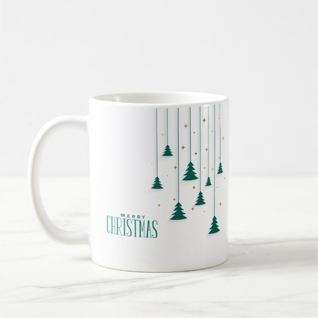 Merry Christmas Contemporary Coffee Mug (Left)