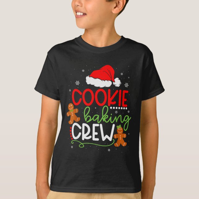 Merry Christmas Cookie Baking Crew Ginger Santa Pa T-Shirt (Front)
