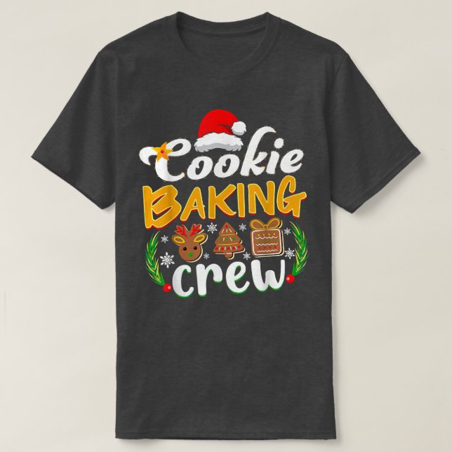 Merry Christmas Cookie Baking Crew Reindeer Xmas T T-Shirt (Design Front)