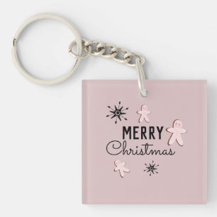 Merry Christmas Cookie Gingerbread Key Ring