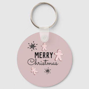 Merry Christmas Cookie Gingerbread Key Ring