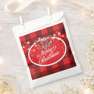 Merry Christmas Cookies and Cocoa Christmas Party Favour Bag