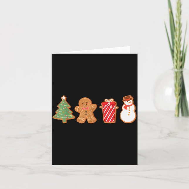 Merry Christmas Cookies Gingerbread Cookies Xmas W Card (Front)