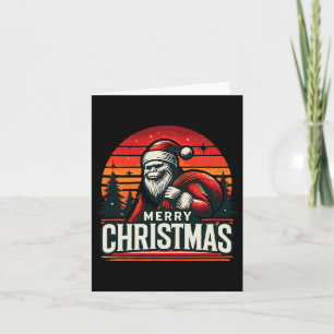 Merry Christmas Cool Santa Bigfoot Ho! Ho! Ho!  Card