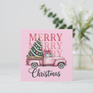 Merry Christmas Coquette Bow Xmas Holiday Season Card