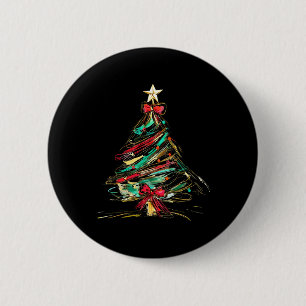 Merry Christmas Coquette Bow Xmas Tree Family Paja 6 Cm Round Badge