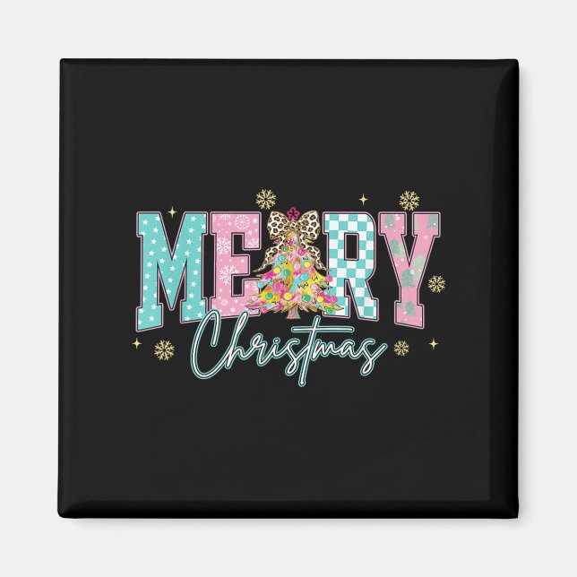 Merry Christmas Coquette, Retro Nk Christmas Men W Magnet (Front)