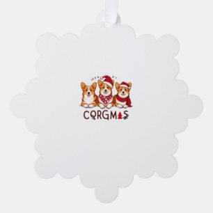 Merry Christmas Corgi Dog Santa Love Corgis Family Tree Decoration Card